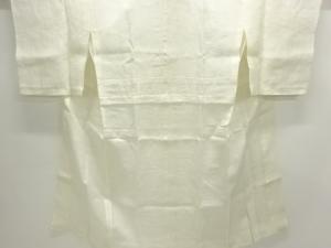 アンティーク　本麻透かし織　花模様長襦袢